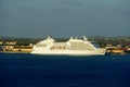 Oranjestad, Aruba - November 16, 2018 - Regent Seven Seas cruise ship docked on the port