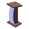 Orator tribune icon isometric vector. Raised speaker pulpit