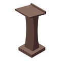 Oratorical platform icon isometric vector. Public speech tribune Royalty Free Stock Photo