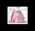 Oratorium 6th Century Saint MacDara Island, Irish Architecture Definitives 1982-1990 serie, circa 1985 Royalty Free Stock Photo