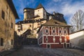 Courtyard at Orava castle, Slovakia Royalty Free Stock Photo