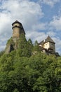 Orava castle during summer day, village Oravsky Podzamok, Slovakia, Europe Royalty Free Stock Photo