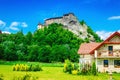 Orava castle and surrounding buildings, Slovakia Royalty Free Stock Photo