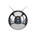 Orb drone surveillance camera: futuristic spy technology with multiple lenses and antennas on transparent background Royalty Free Stock Photo
