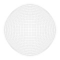 Orb, sphere of lines. round, globular, spheric grid, mesh. ball-shaped orb, circle made of thin lines. convex globe made with