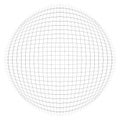 Orb, sphere of lines. round, globular, spheric grid, mesh. ball-shaped orb, circle made of thin lines. convex globe made with