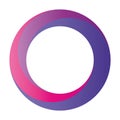 Orbit icon. Rounded vector ring designed with blended gradients in pink and purple