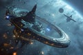 Orbiting Elysium: A Futuristic Space Station in Rotation