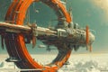 Orbiting Elysium: A Futuristic Space Station in Rotation