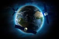 Orbiting Satellites Royalty Free Stock Photo