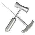 Orbitoclast, tools for lobotomie. 3D rendering Royalty Free Stock Photo