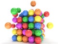 Orbs block. Assembling concept. On white. Royalty Free Stock Photo