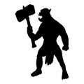 Orc silhouette monster villain fantasy