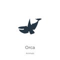 Orca icon vector. Trendy flat orca icon from animals collection isolated on white background. Vector illustration can be used for Royalty Free Stock Photo