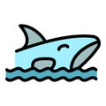 Orca killer icon vector flat