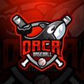 Orca killer whale mascot baseball team logo design vector with modern illustration concept style for badge, emblem and tshirt Royalty Free Stock Photo