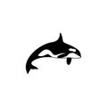 orca killer wheal vector logo design