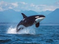Orca Breaching the Surface Royalty Free Stock Photo