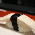 Orca meat style sushi detail Royalty Free Stock Photo
