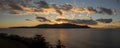 Beautiful Sunset Over Orcas Island, Washington. Royalty Free Stock Photo