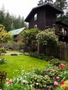 On the grounds of Orcas Island Pottery store, a studio pottery in beautiful surroundings