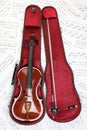 Orchesrta instrument violin case Royalty Free Stock Photo