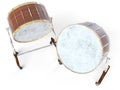 Orchestra Big drum on white 3D rendering Royalty Free Stock Photo