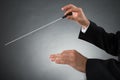 Orchestra Conductor Holding Baton Royalty Free Stock Photo