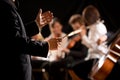Orchestra conductor on stage Royalty Free Stock Photo