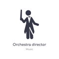 orchestra director outline icon. isolated line vector illustration from music collection. editable thin stroke orchestra director