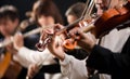Orchestra first violin section Royalty Free Stock Photo