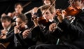 Orchestra first violin section Royalty Free Stock Photo