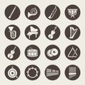 Orchestra instruments icons Royalty Free Stock Photo
