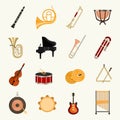 Orchestra musical instruments vector illustration Royalty Free Stock Photo