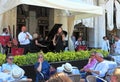 Orchestra plays at the Florian cafe in Saint Mark's Square, Venice Royalty Free Stock Photo