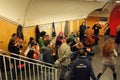 The orchestra plays on the metro station in Paris