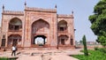 Orchha Fort agra fort Jahangir Mahal a pink sandstone fortification Palace of moghuls emperor Mahal-e-Jahangir a citadel and Royalty Free Stock Photo