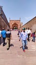 Orchha Fort agra fort Jahangir Mahal a pink sandstone fortification Palace of moghuls emperor Mahal-e-Jahangir a citadel and Royalty Free Stock Photo