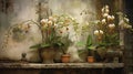 Orchid Arrangement In The Style Of Camille Vivier And Other Artists