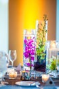 Orchid centerpieces Royalty Free Stock Photo