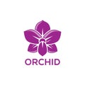 Orchid Flower Logo Template. Phallocentrism Vector Design. Flower Illustration Royalty Free Stock Photo