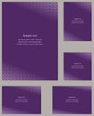 Orchid page corner design template set Royalty Free Stock Photo