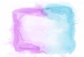 Orchid purple and cyan deep sky blue mixed watercolor horizontal gradient background. It`s useful for greeting cards