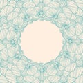Orchid round frame background