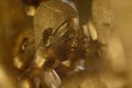 Ordained female monks or Bhikkuni surround Buddha`s sculpture.These are some of the oldest and rarest Bhikkuni statues found in th Royalty Free Stock Photo