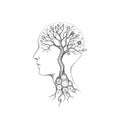 Order and Beauty Concept Tree Inside Transparent Head Royalty Free Stock Photo