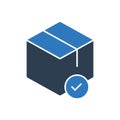 Order Confirm Icon - Delivery Box Icon Royalty Free Stock Photo