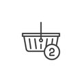 Order contains two item line icon