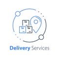 Order delivery, receive postal parcel, pick up point, collect purchase, give away office