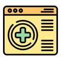Order drugs online icon color outline vector Royalty Free Stock Photo